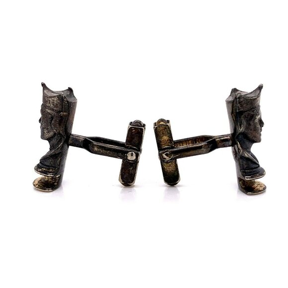 VTG Estate Swank Mens King‎ Royalty Cufflinks! 147 - Picture 3 of 3